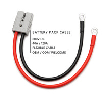 Câble flexible pour batterie haute tension 600V 40A 120A, adapté aux véhicules électriques, avec connecteurs