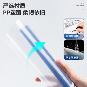 Deli Report Cover 63102 A4 25mm Clip Transparent <b>Folder</b> 5 Pack Mixed Color Office Use - Product Image 4