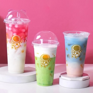 Vasos Desechables de PP con Logotipo Personalizado, 90 mm, Transparentes, Aptos para Alimentos, con Tapa para Café Frío - Product Image 1