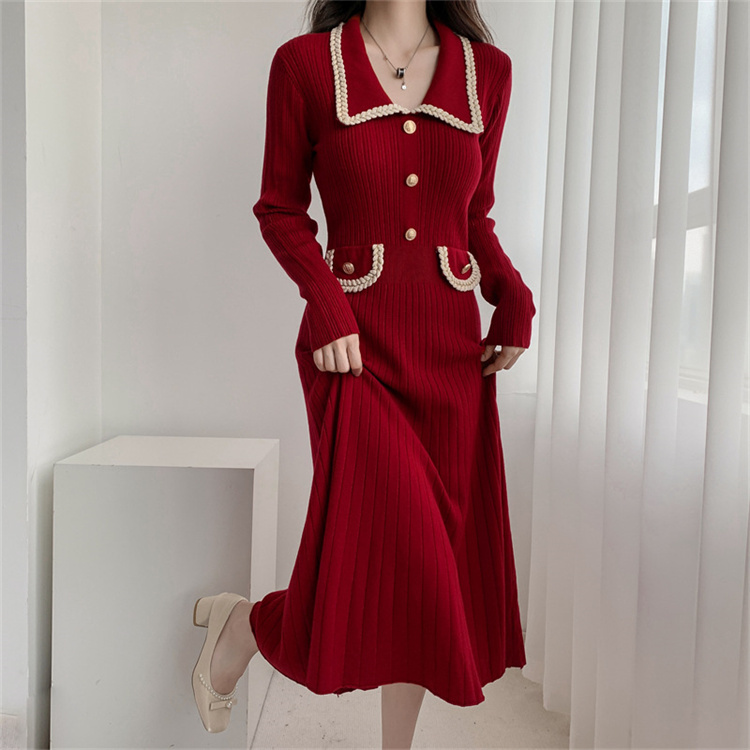 long sleeve flowy white dress ROSEE de MATIN TWEED HIGH-NECK MINI DRESS IN White
