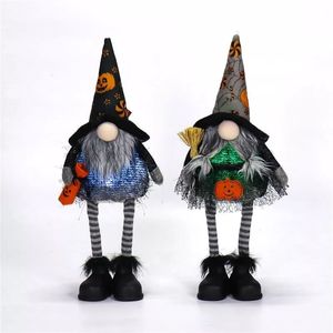 Adorno de Mesa de Peluche con Luces LED Multicolor, Diseño de Pareja de Gnomos Brujas para Disfraces de Halloween - Product Image 6