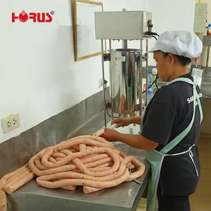 Remplisseuse de saucisses en acier inoxydable Horus 15L Machine à pousser les saucisses automatique