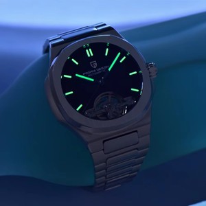 Montre mécanique automatique pour homme avec tourbillon, acier inoxydable, verre saphir, cadran lumineux, étanche 10 bars, luxe, sport, 2026 - Product Image 2