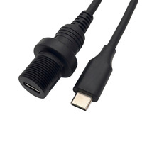 Cable de Extensión Impermeable Tipo-C 3.1 Macho a Hembra para Tableros de Auto y Barco - Cable de Datos USB 3.1 PD 100W 4K 20G Totalmente de Cobre