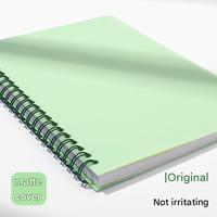 Carnet de notes A5 personnalisable pour bureau et étudiants, couverture givrée en PP, 80 feuilles, spirale, fourni par l'usine