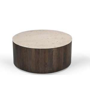 Mesa de Centro Moderna de Madera de Mango Maciza, Ecológica, Móvil, de Lujo, Clásica, Color Marrón, Muebles de Diseño para Sala de Estar, Venta al por Mayor Premium - Product Image 2