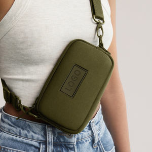 Tas selempang wanita Neoprene berlapis kecil kustom tali bahu dapat diatur gaya Fashion tahan air dengan dekorasi huruf - Product Image 2