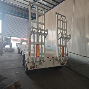 Remolque de Camión Hidráulico Extensible de 3 Líneas y 6 Ejes, Remolque de Cama Baja con Cuello de Cisne de 60 Toneladas, Semirremolque de Cama Baja de 100 Toneladas - Product Image 2