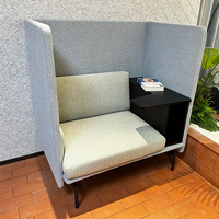 Style européen de haute qualité trois sièges meubles d'hôtel loisirs moderne tissu bureau tissu canapé