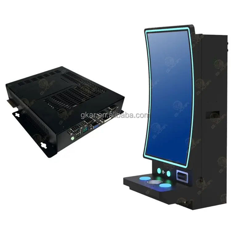 2024 GKAR Alta Segurando Moeda Operar Jogo 43 Polegada Touch Monitor 4K LDC Iluminação Desk Top Habilidade Jogo Máquina Aurora Habilidade Jogo