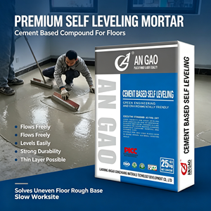 Mortier de ciment autonivelant certifié ISO <span class=keywords><strong>pour</strong></span> la préparation de sols intérieurs d'appartements et de centres commerciaux - Product Image 1