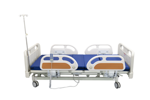 Equipo médico hospitalario Cama de <span class=keywords><strong>hospital</strong></span> manual de tres funciones movible y ajustable para Pacientes médicos, muebles médicos - Product Image 3