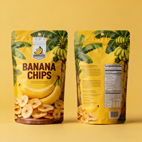 Sacs d'emballage en plastique personnalisés OEM pour fruits secs, chips de banane, chips de pomme de terre, snacks, chips de plantain, réutilisables, vente en gros