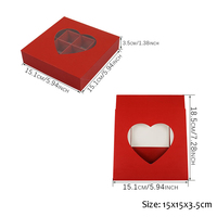 Boîte à 12 compartiments pour chocolats et desserts avec fenêtre transparente, idéale pour la Saint-Valentin et la décoration de fêtes