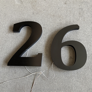 Không thấm nước 3D LED bên ngoài số nhà khách sạn hiện đại tấm cửa phòng địa chỉ dấu hiệu Backlit signage kim loại ngoài trời số mảng bám - Product Image 5