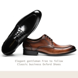 Chaussures pour hommes de luxe en cuir véritable, sur mesure, avec lacets en cuir, bout rond, haut de gamme - Product Image 6