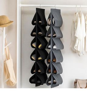 None Woven <b>Wardrobe</b> 6 Layers Hanging <b>Storage</b> Bag Home Organizer <b>Shoes</b> <b>Storage</b> - Product Image 6