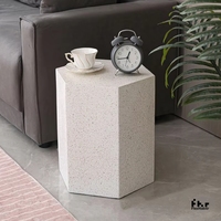Table d'appoint ronde en bois de luxe moderne pour salon extérieur, hôtel, balcon, cour, table basse