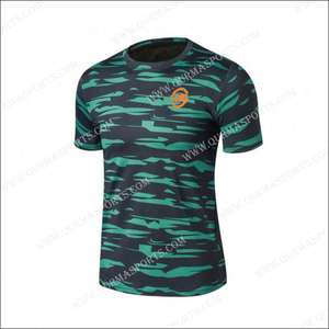 T-shirt de sport pour homme, design personnalisé, sublimation, compression, grande taille, respirant, écologique, séchage rapide, 100% coton, col rond - Product Image 3