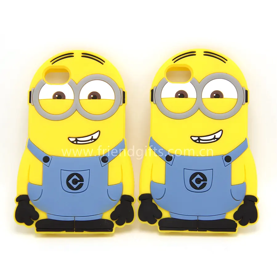 Cartoon Character Custom Design 3d Shaped Waterproof Animal Silicone Phone Case