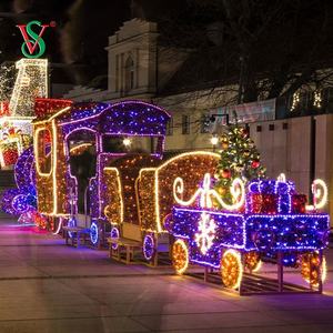 Parc d'attractions décoration de noël LED 3D grand Train Bus avion Motif lumière - Product Image 6