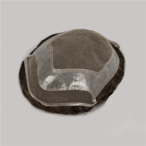 Capelli umani parrucca piena del merletto per gli uomini/trattamento di perdita dei capelli/svizzero pieno parrucca del merletto dei capelli umani - Product Image 3