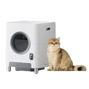 Di lusso di grandi dimensioni automatico lettiera per gatti autopulente con controllo intelligente degli odori chiuso da allenamento per gatti