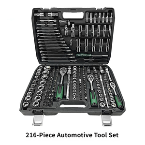 Jeu de clés à douille de 216 pièces, kit d'outils de réparation automobile en acier avec boîte de rangement - Product Image 3