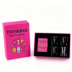Juego de cartas personalizado para parejas con vasos de chupito y bolas de beer pong, tarjetas de juego para fiestas de adultos, diversión para reuniones en bares. - Product Image 1