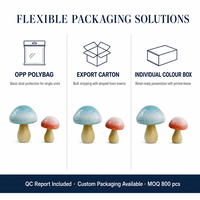 Ornement en céramique en forme de champignon fait main et écologique au design moderne pour la décoration intérieure/extérieure, idéal pour les anniversaires, la maison, le bureau et la terrasse