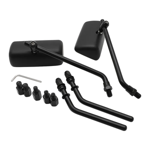 RETRO accessori moto specchietti rettangolari per moto moto moto in lega di alluminio convesso manubrio laterale specchietti - Product Image 5