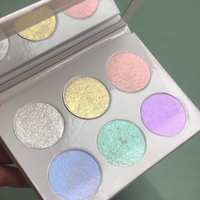 Imprimez votre propre LOGO Ultra lisse holographique duochrome surligneur bronzant poudre pressée visage maquillage miroitant en gros