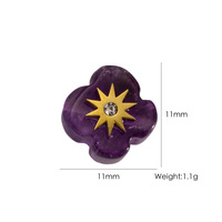 Pendentif en pierre naturelle et coquillage perforé pour accessoires de bijoux