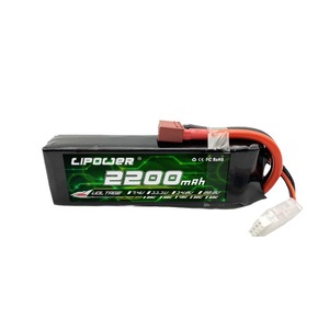 Batterie LiPo 11.1V 2200mAh 3S avec taux de décharge élevé et connecteur XT60 pour drones - Product Image 2