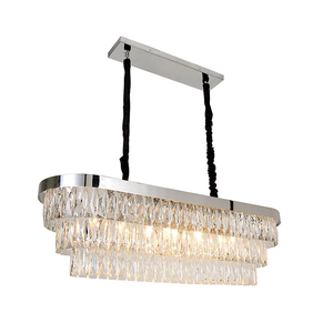 إضاءة Zhongshan تصميم جديد على الطراز الاسكندنافي مصباح كروم ثريا مستطيلة للجسم لغرفة المعيشة ديكور المنزل البرق - Product Image 5