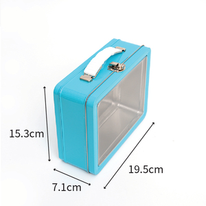 Tùy Chỉnh Hình Chữ Nhật In Ấn Hình Dạng Sưu Tập Kim Loại Tin Có Thể Hộp Với Xử Lý Cho Lưu Trữ Hoặc Hiển Thị - Product Image 1