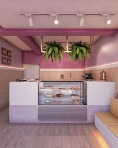 Quiosco y Barra de Cafetería Personalizados |   Muebles Modernos para Cafetería con Iluminación LED |   Diseño de Interiores para Panadería y Cafetería - Product Image 1