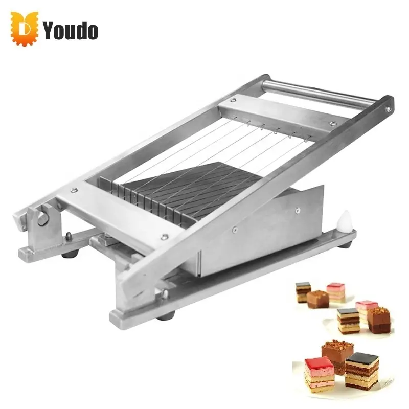 High Quality Semi Auto Praline Parmesan Cheese Candy Wire Cutting Machine Manual Double Arm Cake Chocolate Guitar Blade Cutter