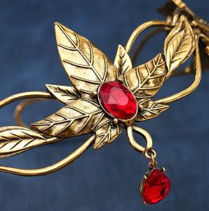 إكسسوار شعر نسائي عتيق للتنكر، مجوهرات للجبهة، تاج أوراق الشجر من السبائك بتصميم قديم، عصابة رأس - Product Image 3