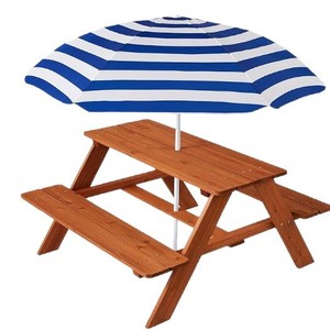 Children's Wooden Picnic <b>Table</b> Square Solid Wood Durable Outdoor <b>Activity</b> <b>Table</b> For Home Use - Product Image 4