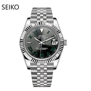 Đồng hồ cơ mới Seiko thể thao quay số Roman log chữ xanh thiết kế củ cải đ<span class=keywords><strong>a</strong></span> chức năng vành đai thép nam kinh doanh nh35 - Product Image 1