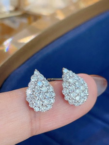 Xinfly Oferta Especial de Moda, Juego de Aretes y Collar de Oro Real de 18K con Diamantes Naturales, Joyería Fina Au750 para Mujer - Product Image 6