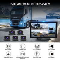 Système de sécurité pour camion Wemaer avec écran tactile 10,1 pouces, enregistreur DVR AHD 5 canaux 1080P et caméra de recul étanche avec vision nocturne