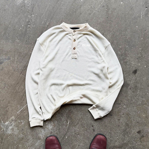 High Quality Casual Wear Blank Thermal Long Sleeve <b>Shirts</b> <b>Waffle</b> Custom Design <b>Waffle</b> Knit Thermal Long Crew Neck Button <b>Shirts</b> - Product Image 1