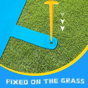 Tobogán acuático inflable de PVC con forma de tiburón de 31 pies para niños y adultos, tapete de juego acuático para exteriores con pistolas de agua y flotadores. - Product Image 3