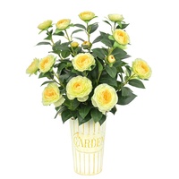 Fausse Fleur Real Touch Faux Arbre Fleur Artificielle Camélia Fleur pour la Décoration de La Maison