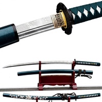 Épée de samouraï japonaise forgée à la main en acier Damas, style Tachi, pour l'Iaido, pièce de présentation, auto-défense, non affûtée