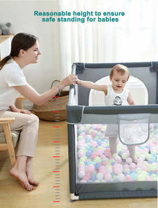 Box per Bambini Pieghevole da Interno con Cancello, Recinto Quadrato per Area Giochi, Box per Bambini all'Ingrosso - Product Image 5