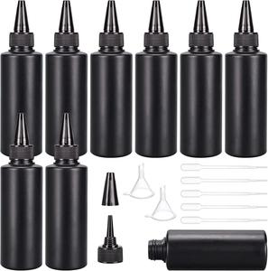 Custom 120ml 240ml 500ml Plastic Hair Oil Squeeze Applicator Bottle Twist Cap Nozzle Solvent <b>Paint</b> Ink Wig Glue Screen Printing - Product Image 1
