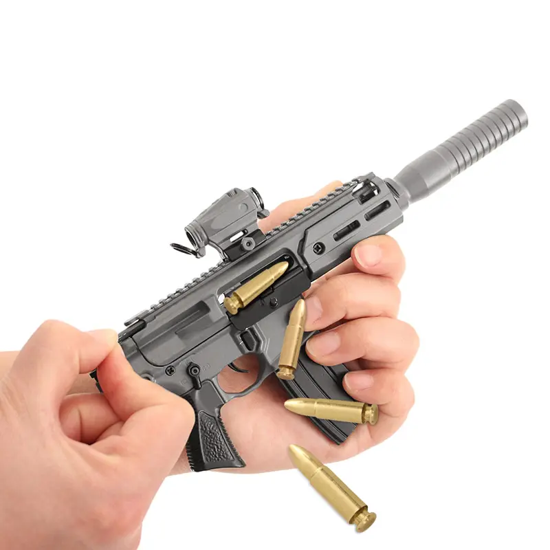 Diskon besar-besaran 2023 miniatur tiktok ak47 Ar15 Ar18 barrett sig skala 1:3 m16 Build kit mainan senjata model logam